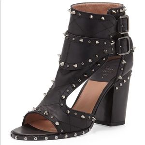 Laurence Dacade Studded Two-Buckle Sandal Heels